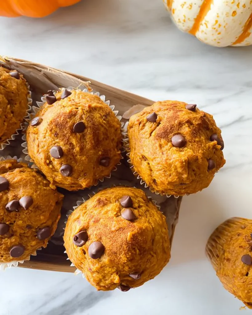 Sourdough Pumpkin Muffins fresh baked in basket