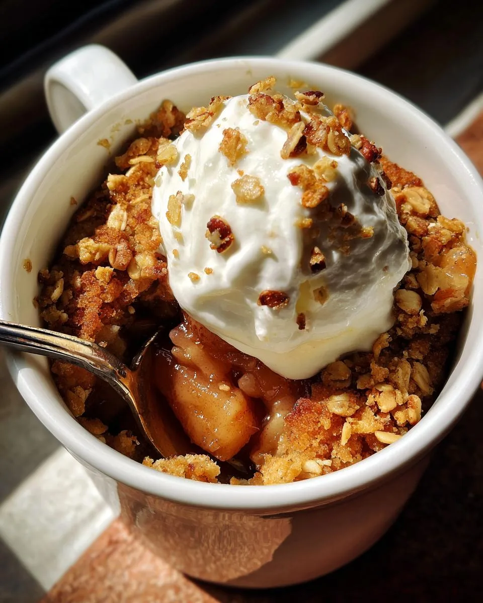 Apple Pie Crumble Mug Cake - detail 2