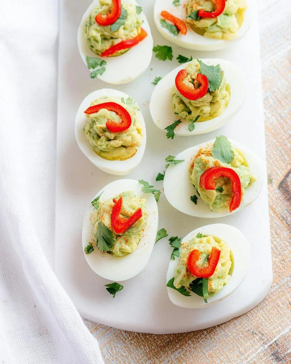 Avocado Deviled Eggs - detail 2