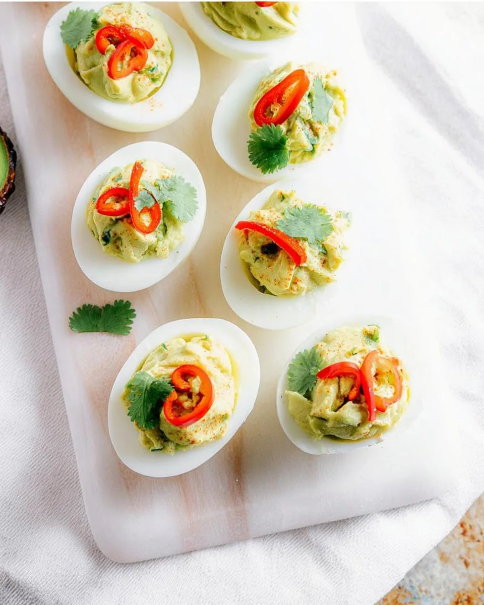 Avocado Deviled Eggs - detail 3