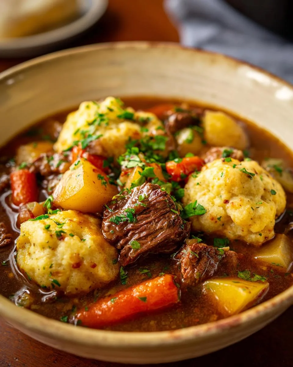 Beef Stew and Dumplings - detail 1