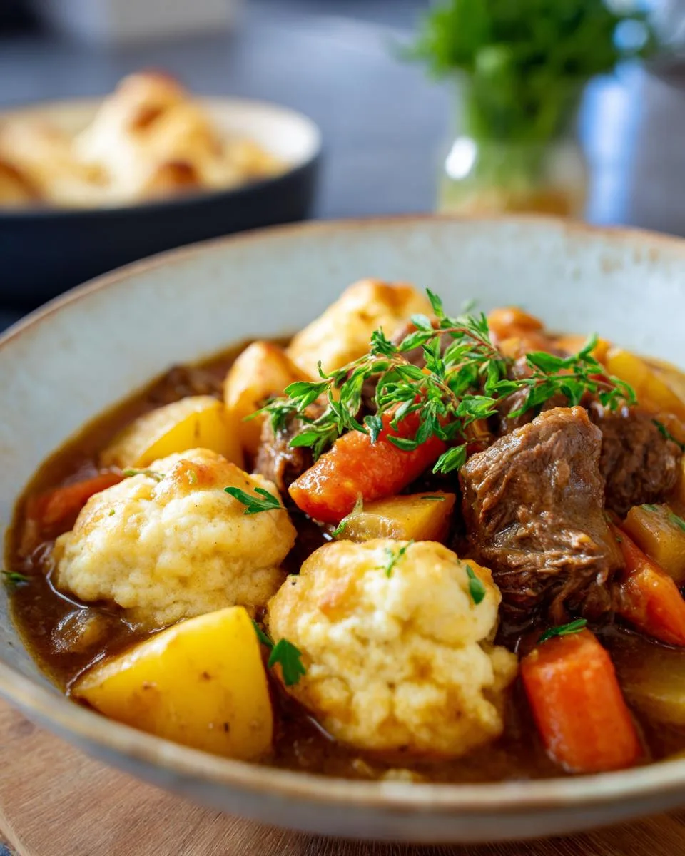 Beef Stew and Dumplings - detail 2