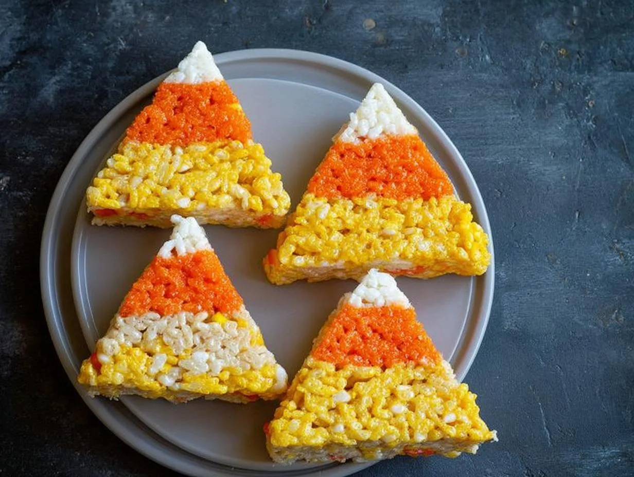 Candy Corn Rice Krispies: 3-Layer Halloween Magic Kids Love
