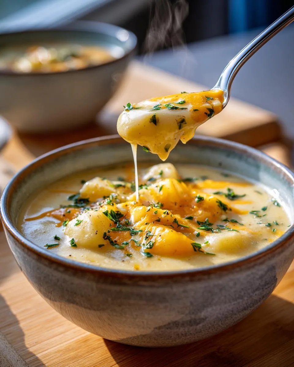 Cheddar Garlic Herb Potato Soup - detail 2