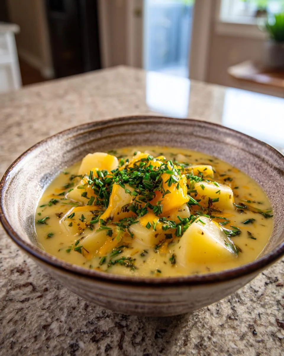 Cheddar Garlic Herb Potato Soup - detail 3