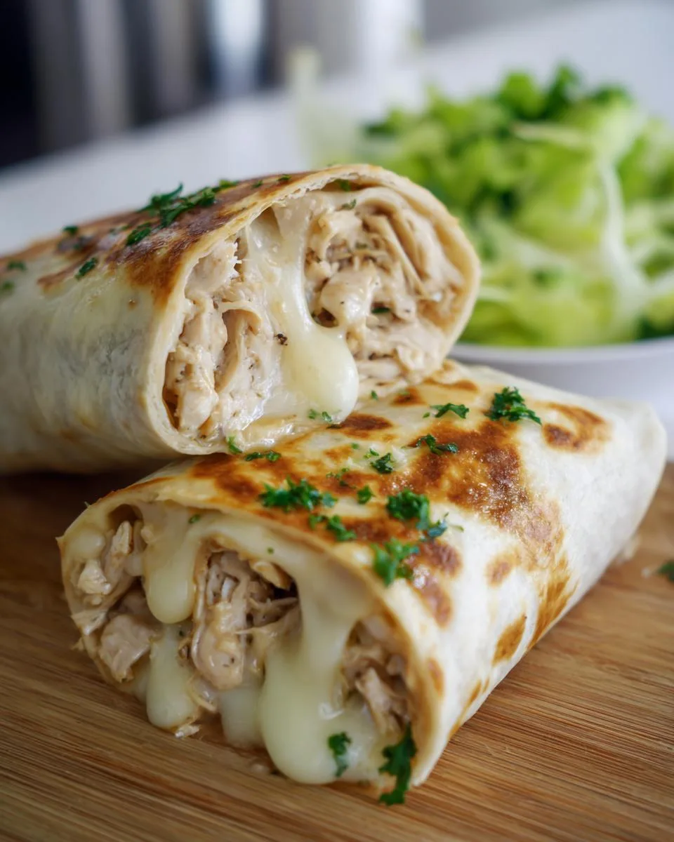 Cheesy Garlic Chicken Wraps - detail 2