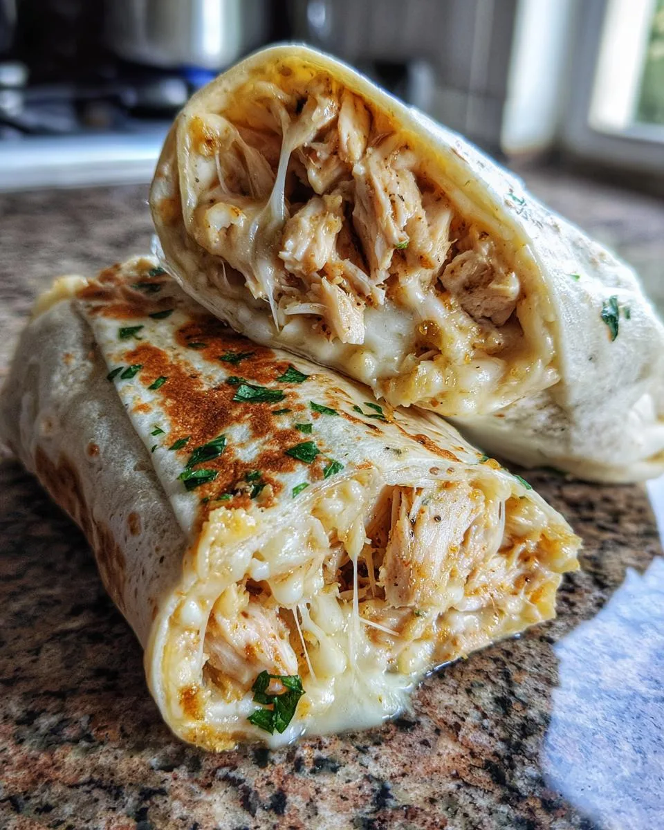 Cheesy Garlic Chicken Wraps - detail 3