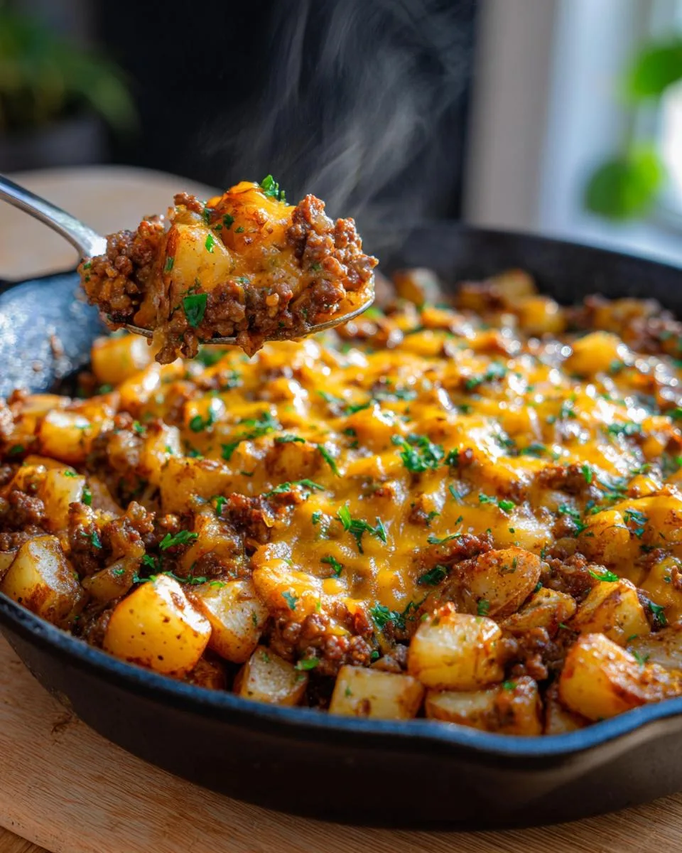 Cheesy Meat Potato Skillet - detail 1