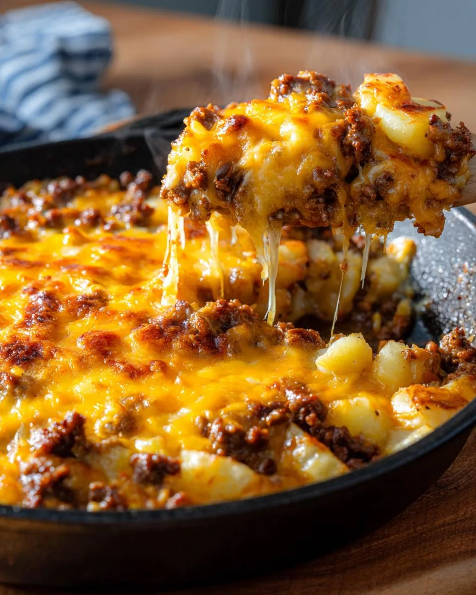 Cheesy Meat Potato Skillet - detail 3