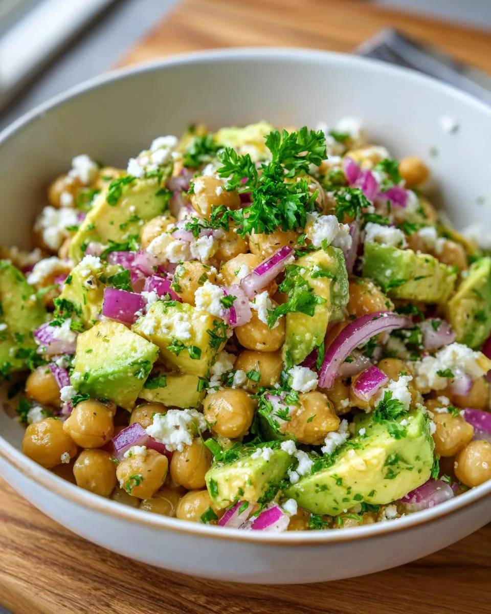 Chickpea Feta Avocado Salad - detail 3