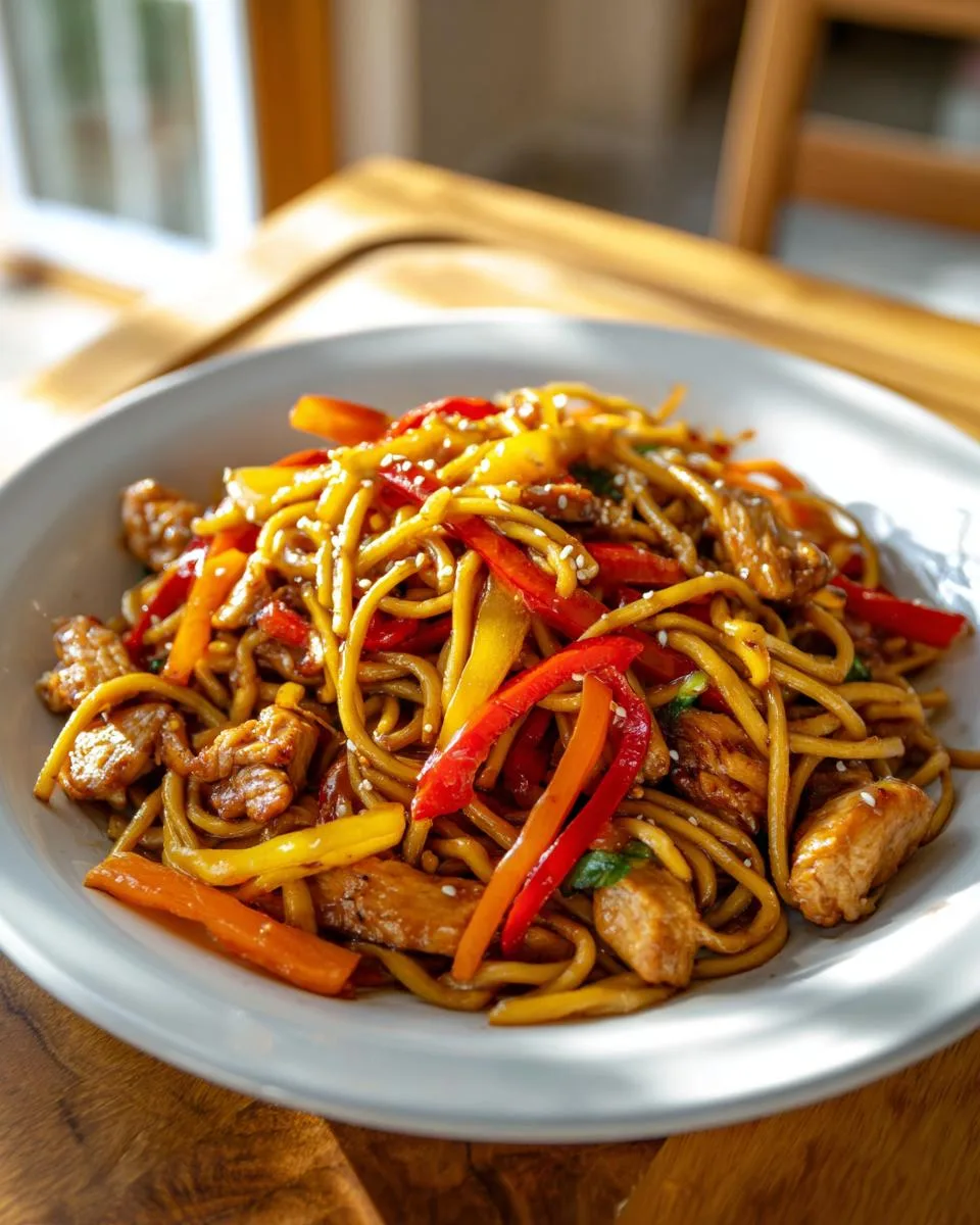 Easy Chicken Lo Mein - detail 1