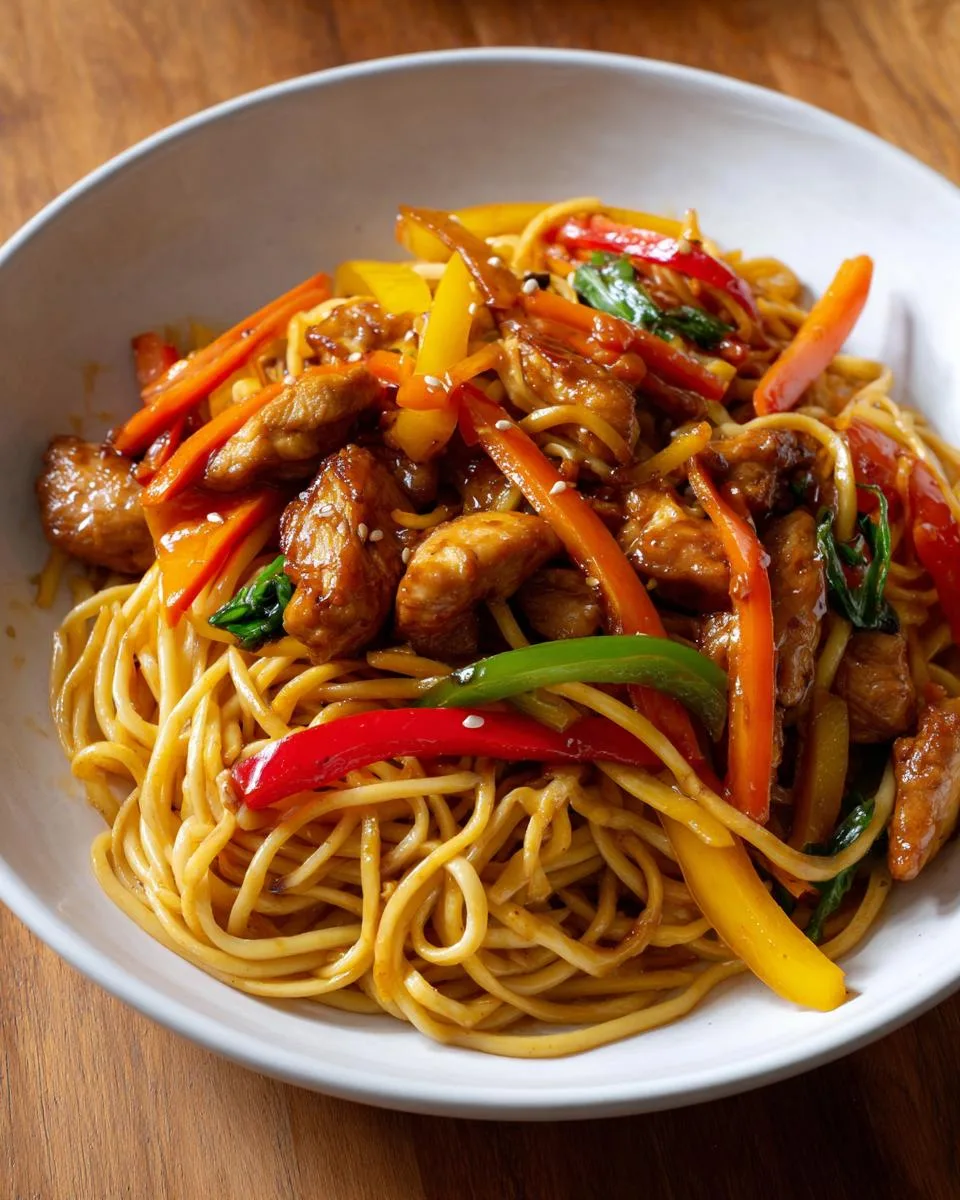 Easy Chicken Lo Mein - detail 2