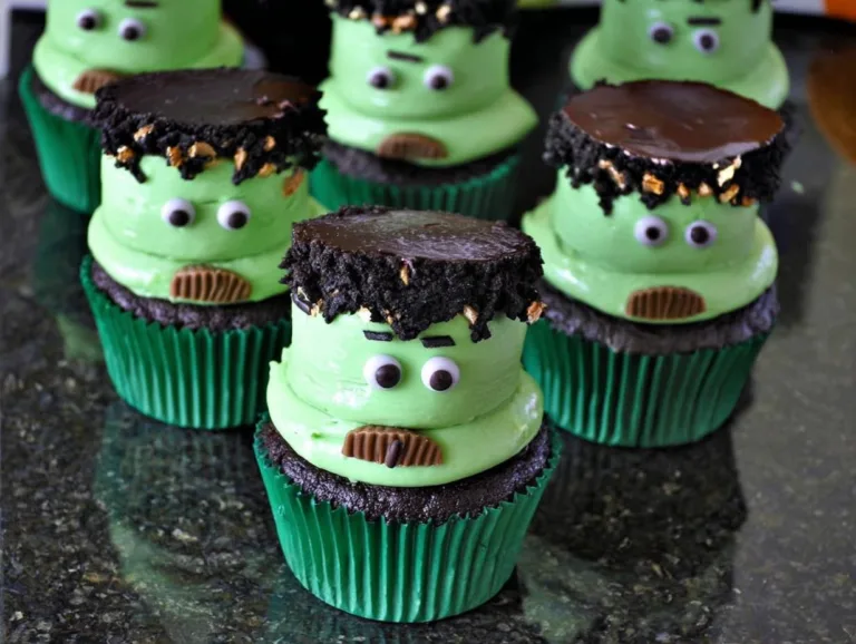 Easy Frankenstein Cupcakes