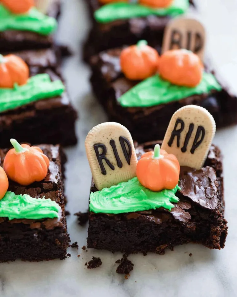Graveyard Halloween Brownies