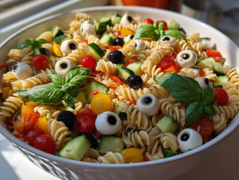 Halloween Eyeball Pasta Salad