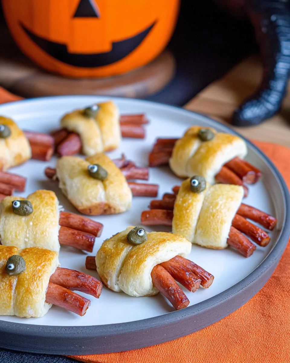 Halloween Hot Dog Spiders - detail 1