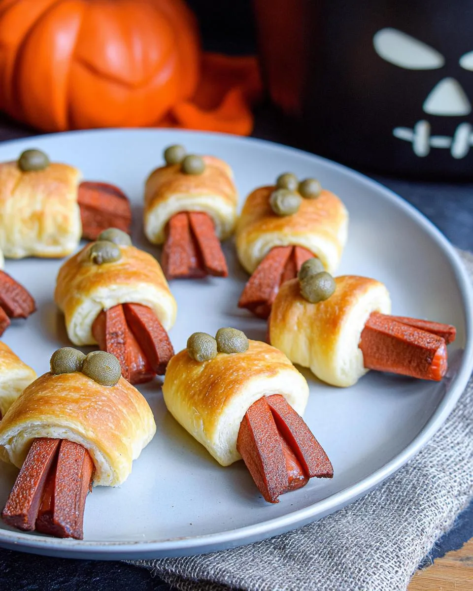 Halloween Hot Dog Spiders - detail 2