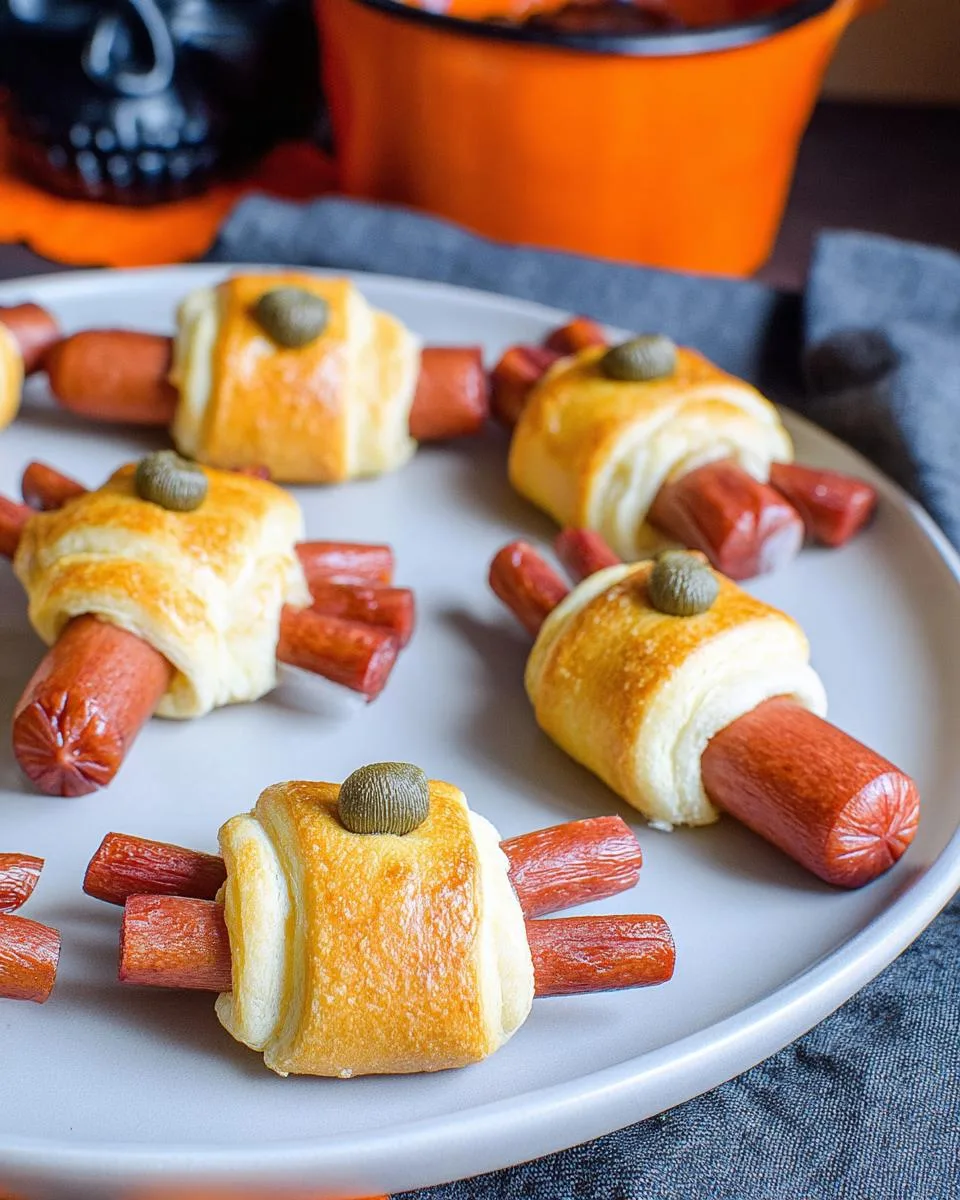 Halloween Hot Dog Spiders - detail 3
