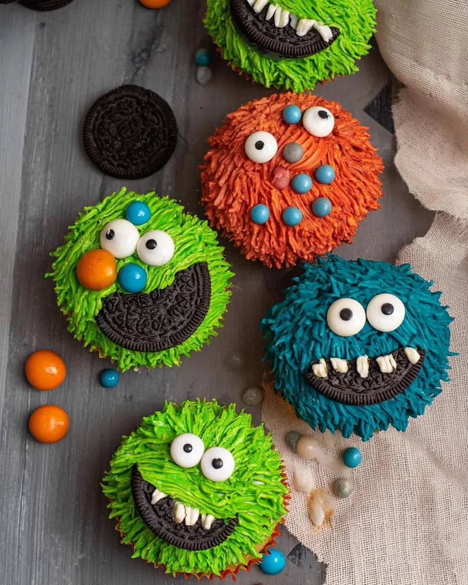 Halloween Monster Cupcakes - detail 2