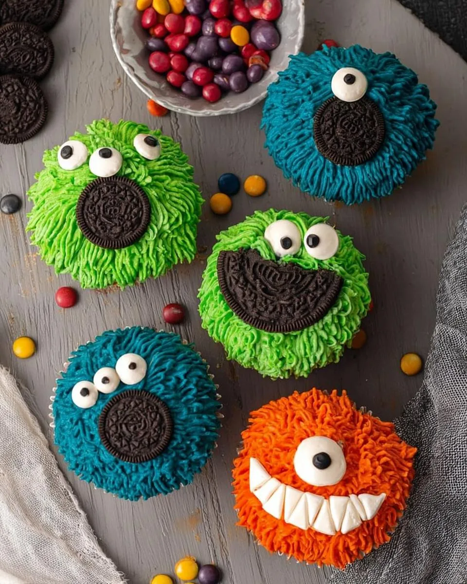 Halloween Monster Cupcakes - detail 3