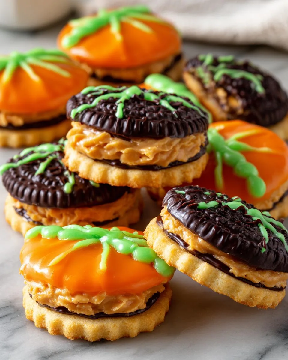 Halloween Peanut Butter Ritz Cookies - detail 1