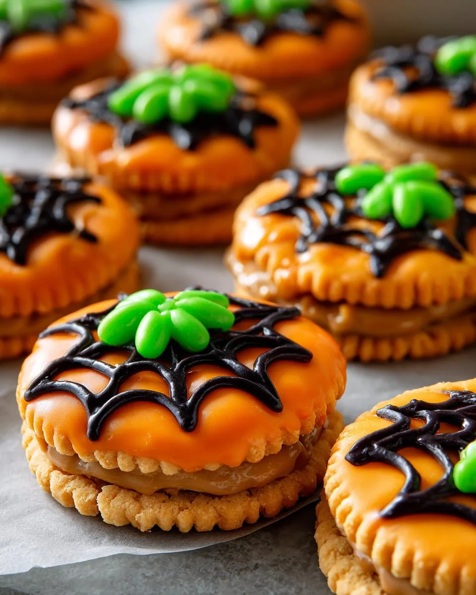 Halloween Peanut Butter Ritz Cookies - detail 3