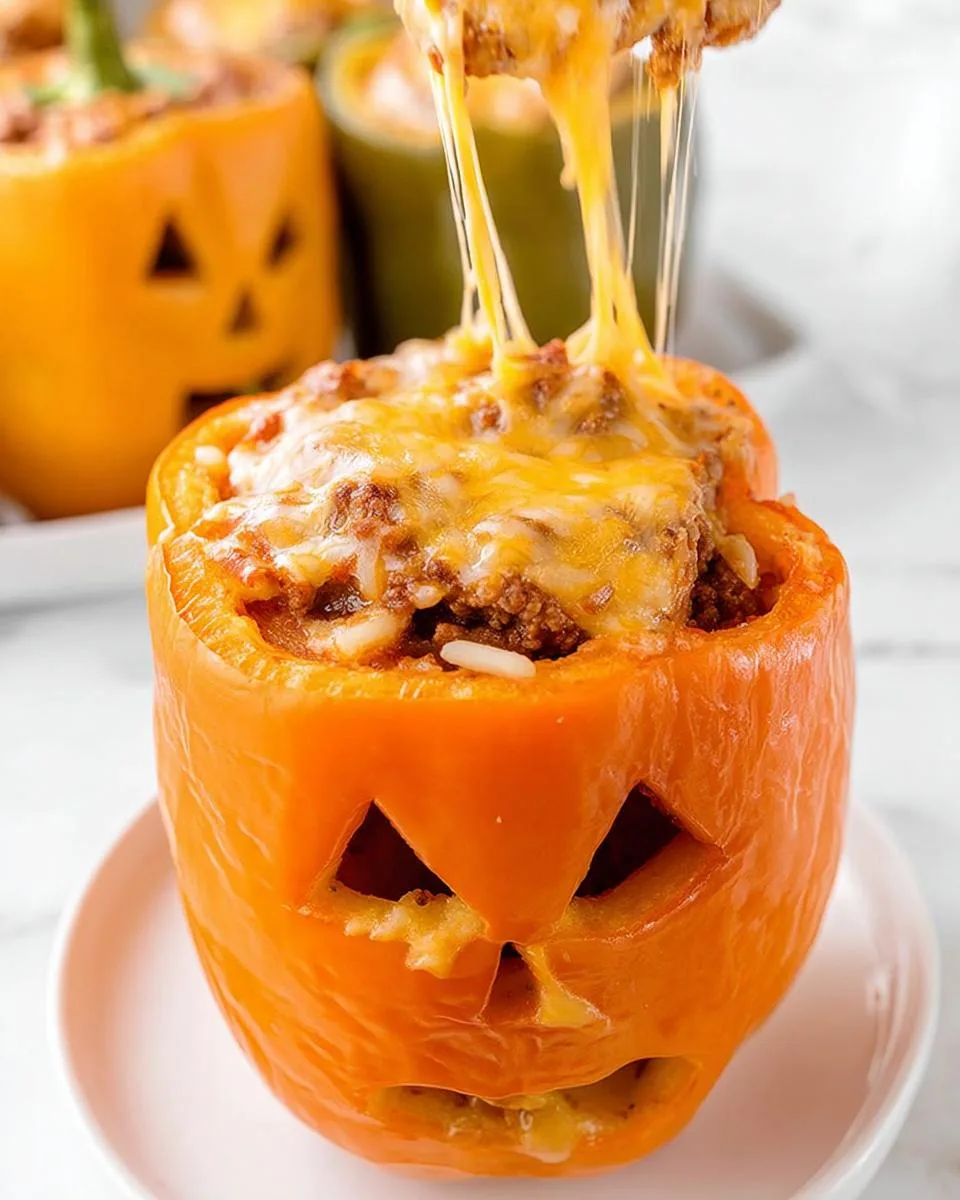 Halloween Stuffed Peppers - detail 3