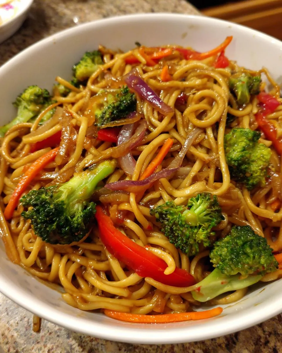 Homemade Vegetables Lo Mein - detail 2