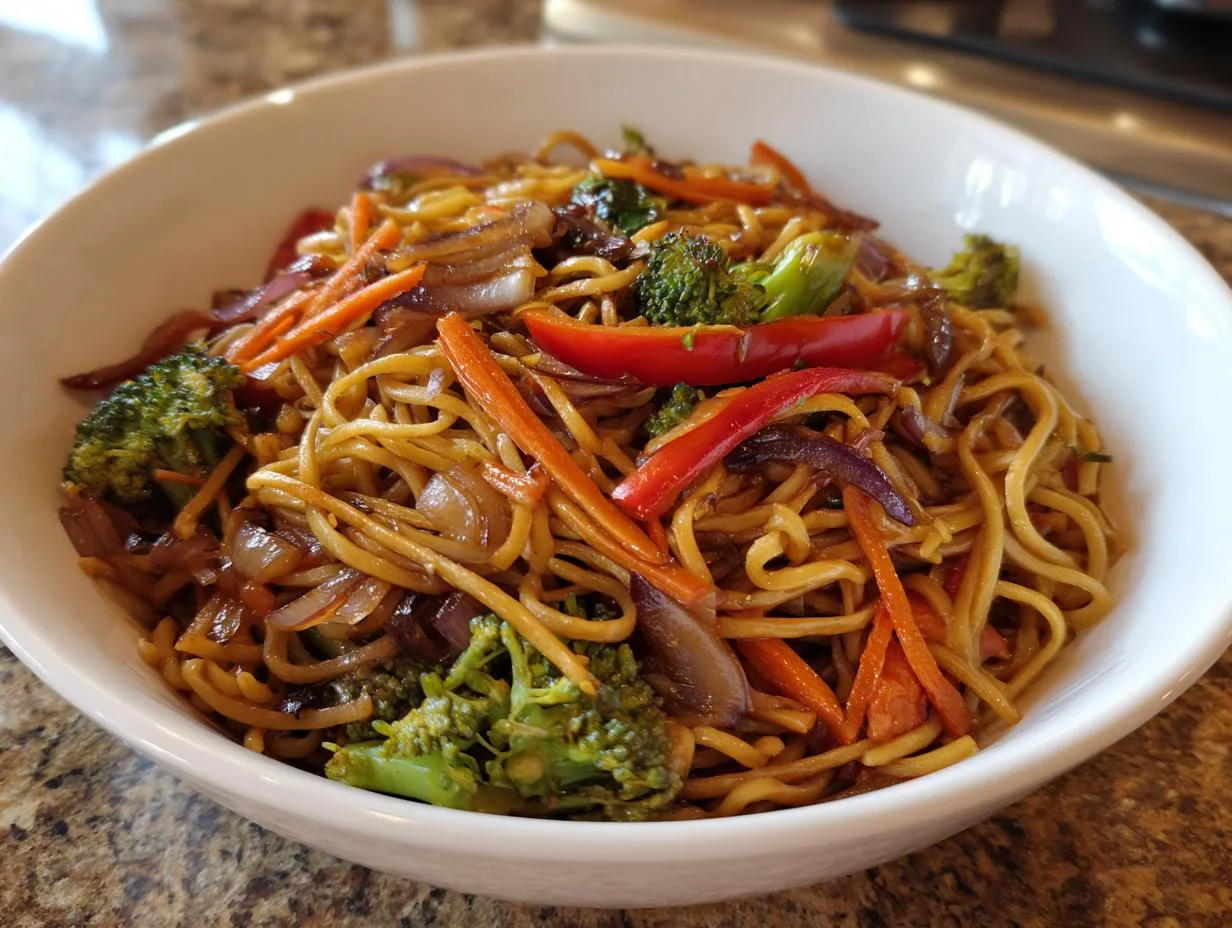Tantalizing Homemade Vegetables Lo Mein in 30 Minutes