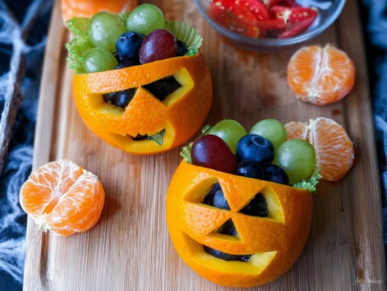 Jack-O-Lantern Orange Fruit Cups