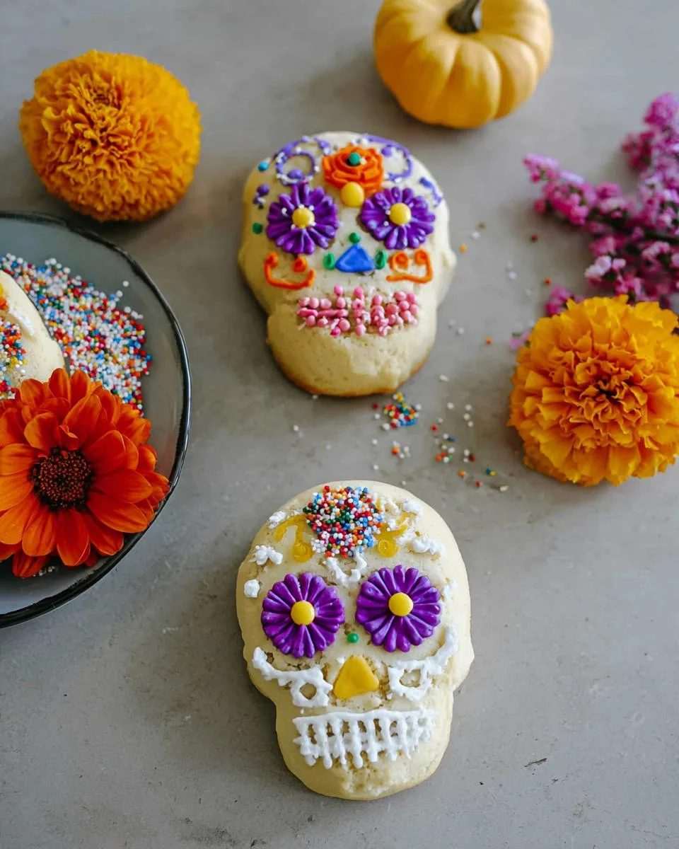 Mini Lemon Sugar Skull Cakes - detail 2
