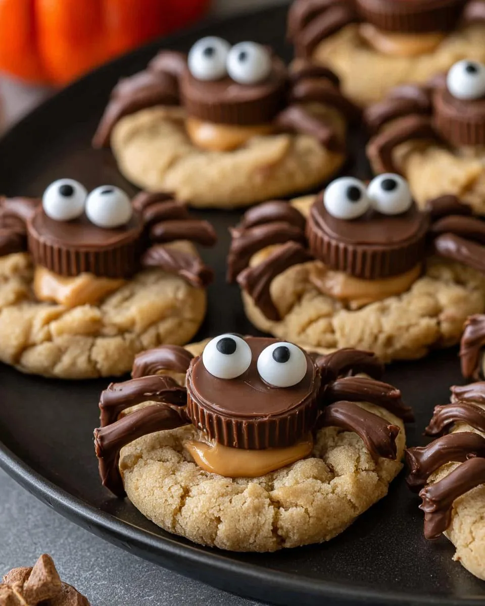 Peanut Butter Spider cookies - detail 1