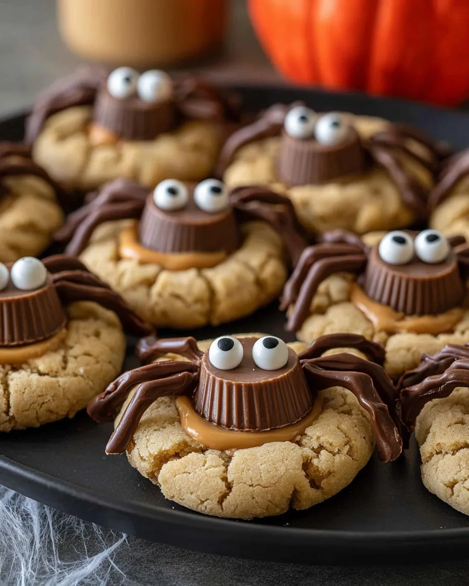 Peanut Butter Spider cookies - detail 2