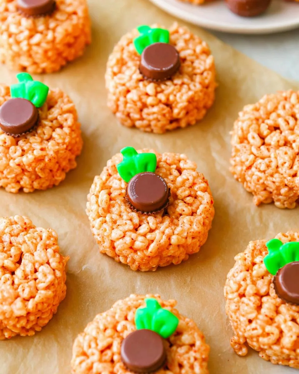 Pumpkin-Shaped Rice Krispie Treats - detail 1