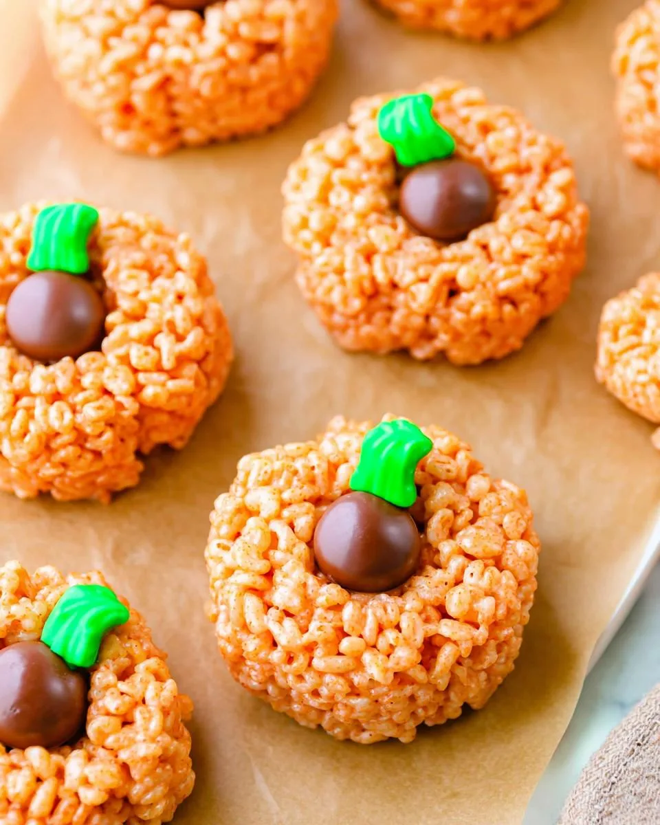 Pumpkin-Shaped Rice Krispie Treats - detail 2