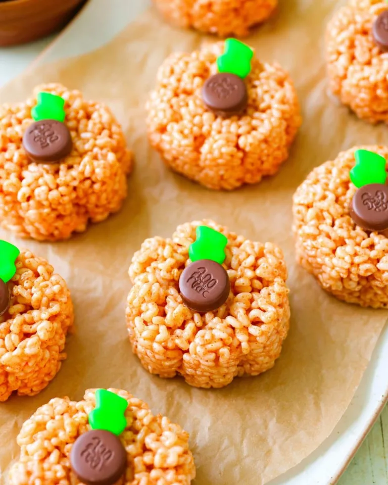 Pumpkin-Shaped Rice Krispie Treats