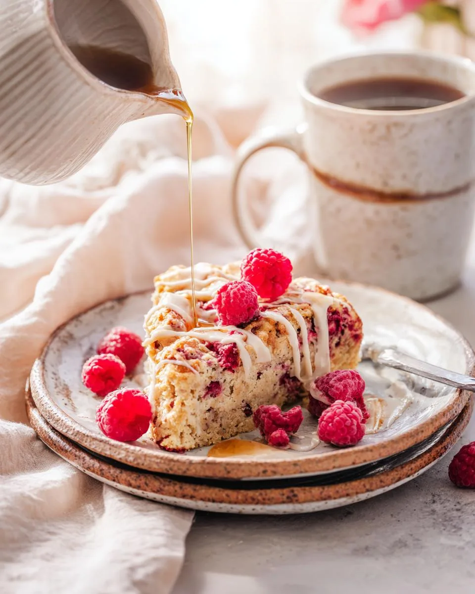 Raspberry and White Chocolate Bake - detail 3