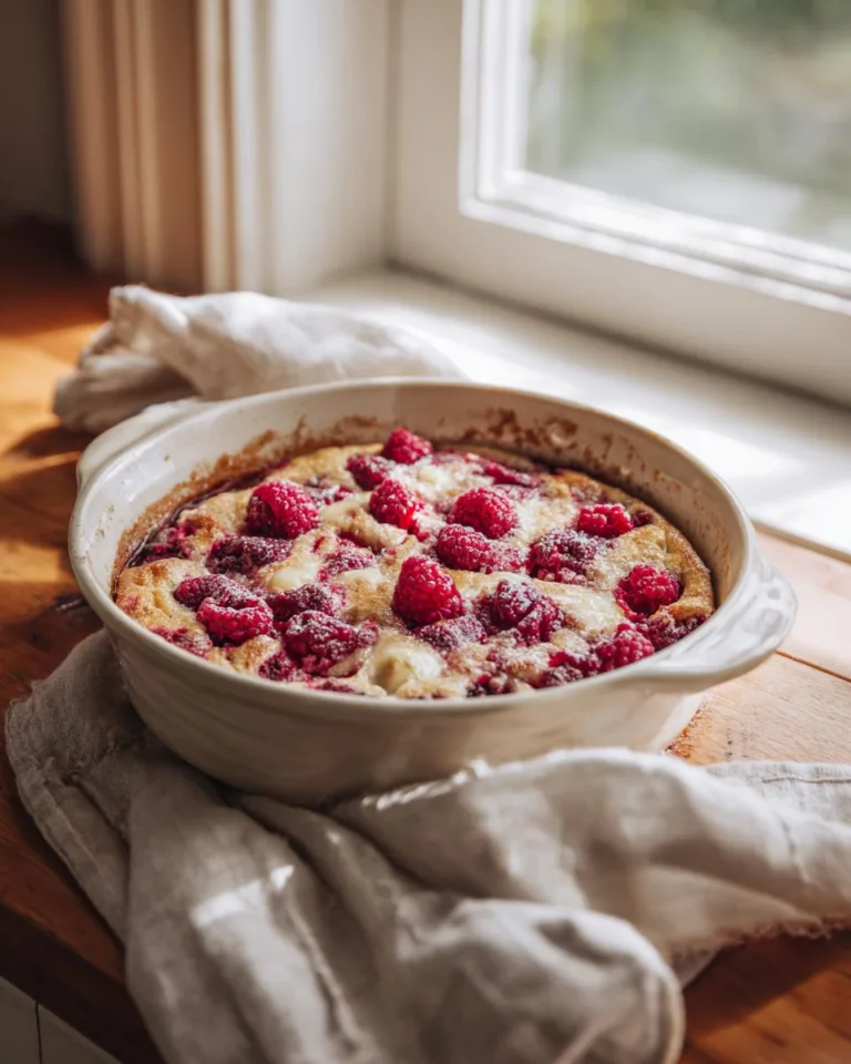 Raspberry and White Chocolate Bake