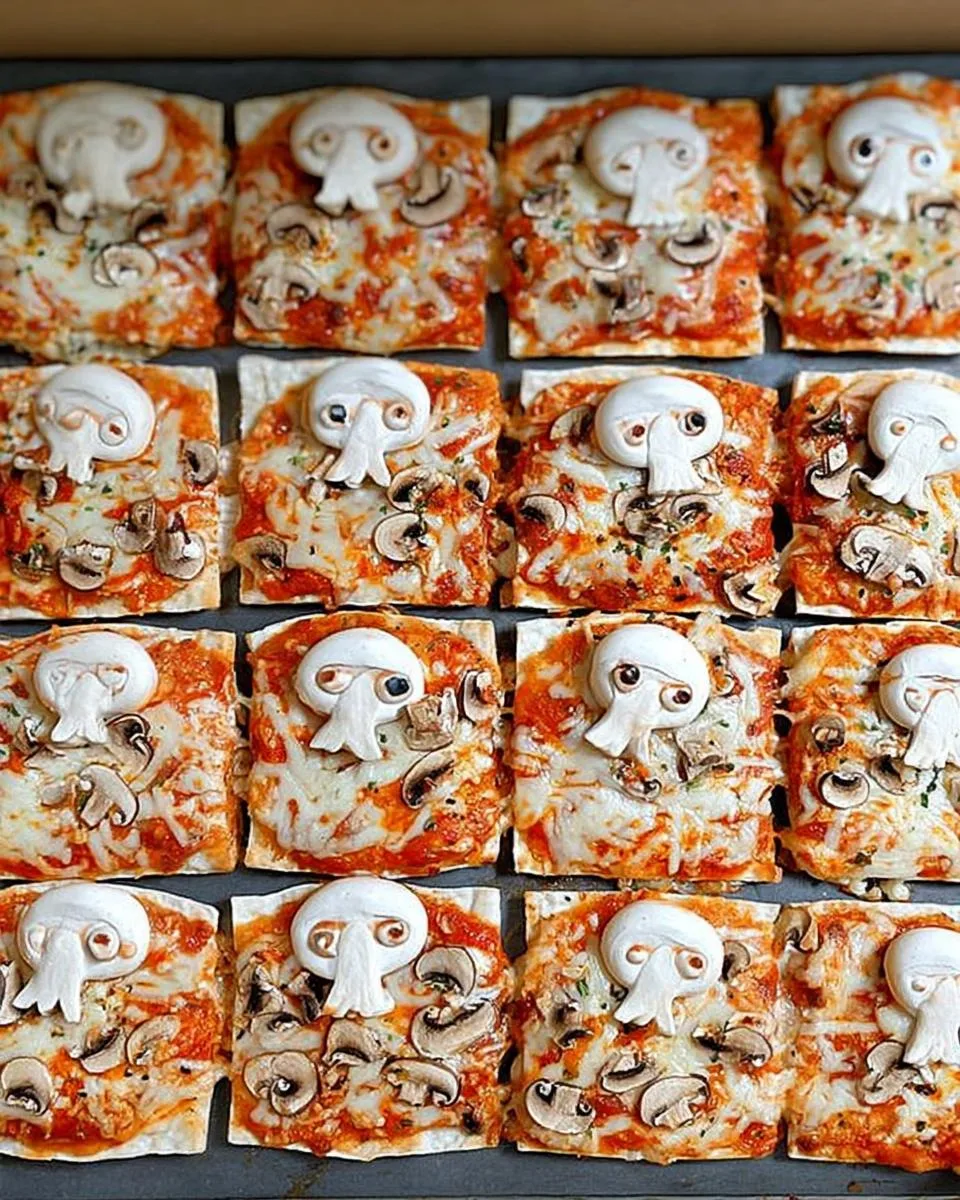 Skull Mushroom Pizza Bites - detail 3