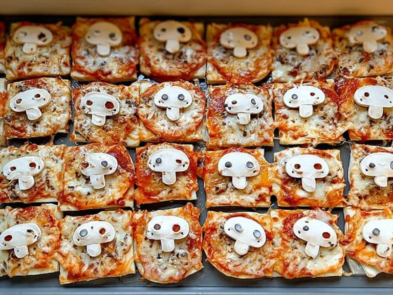Skull Mushroom Pizza Bites
