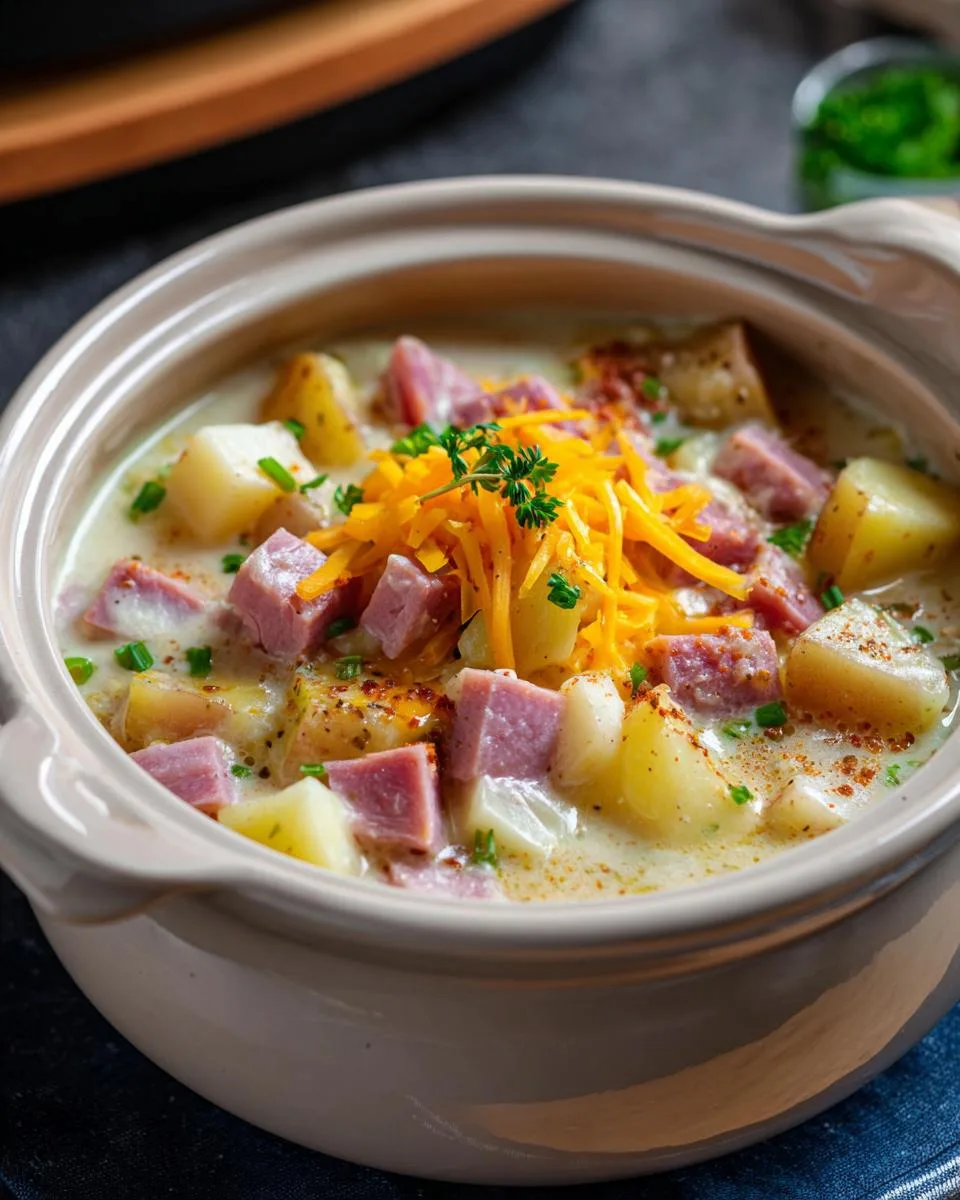 Slow Cooker Ham Cheese Soup - detail 3
