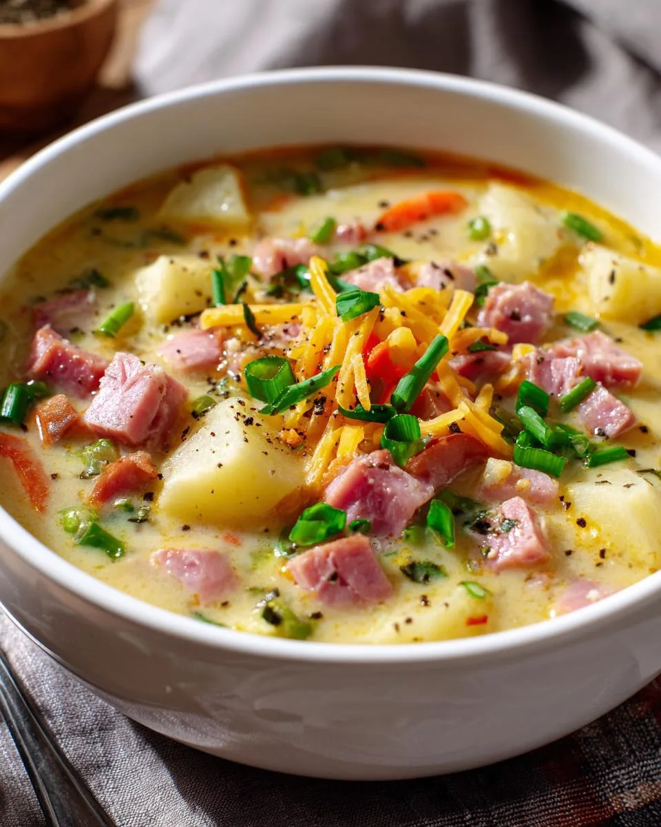 Slow Cooker Ham Cheese Soup - detail 4