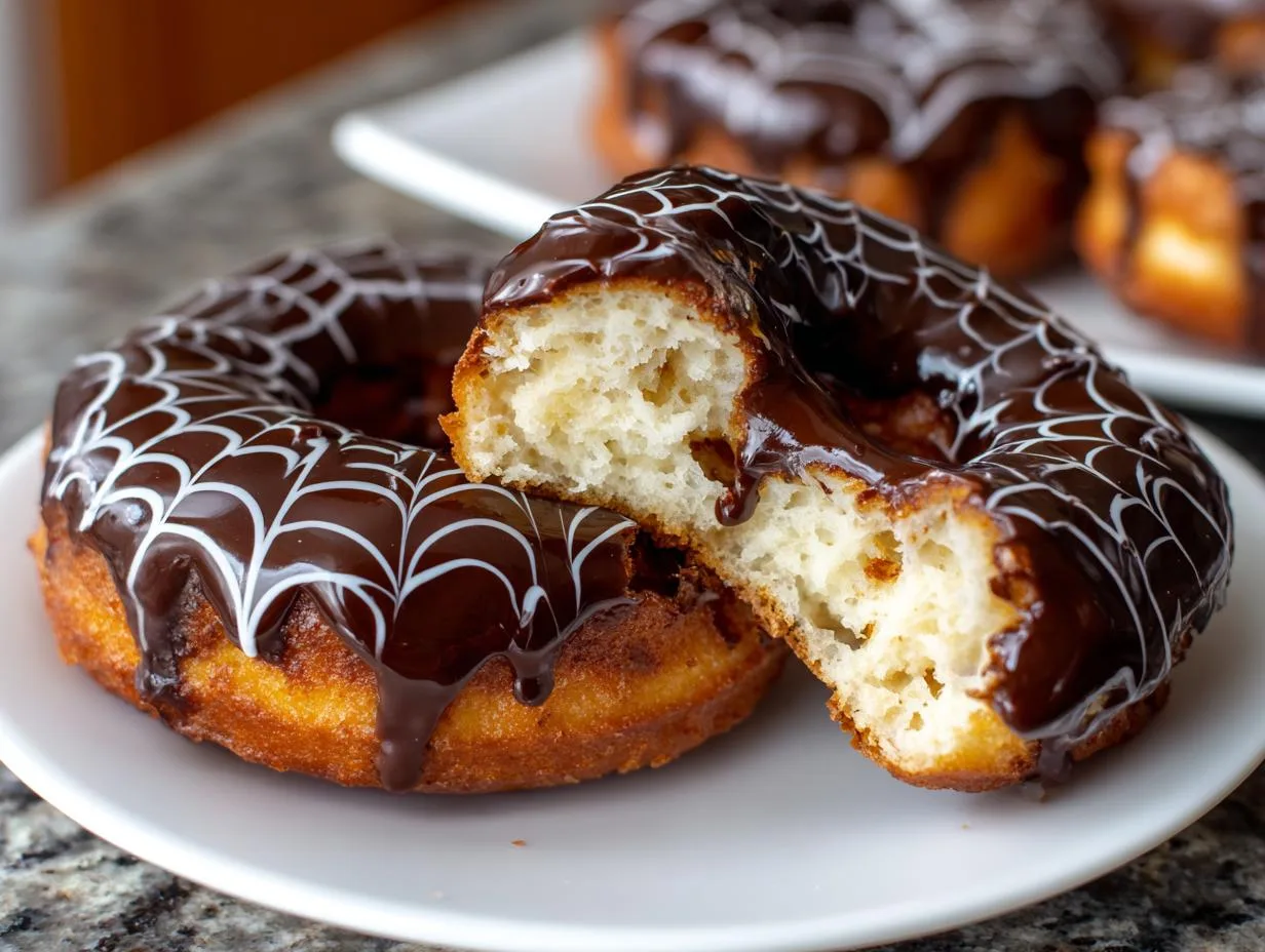 Spider Web Chocolate-Glazed Donuts: Easy 12-Minute Magic