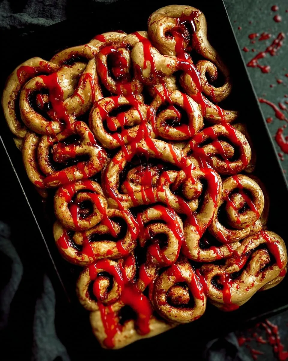 Spooky Cinnamon Roll Guts - detail 1