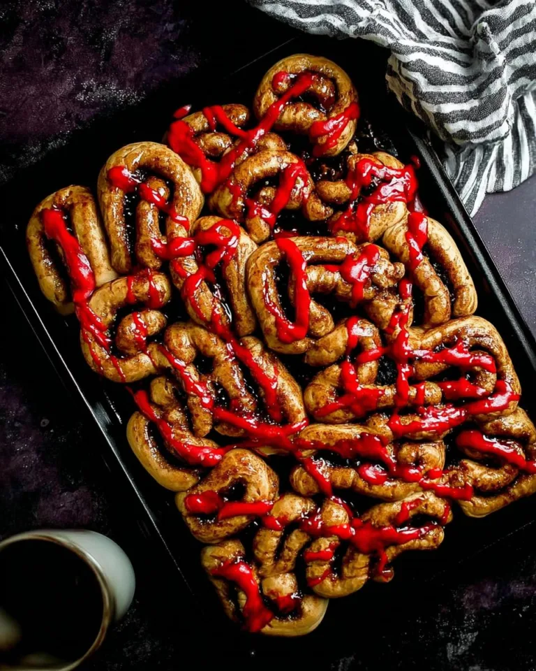 Spooky Cinnamon Roll Guts
