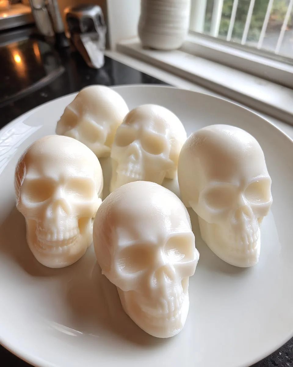 Spooky Mozzarella Skulls - detail 1