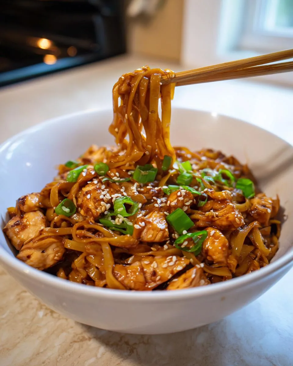 Sticky Garlic Chicken Noodles - detail 3