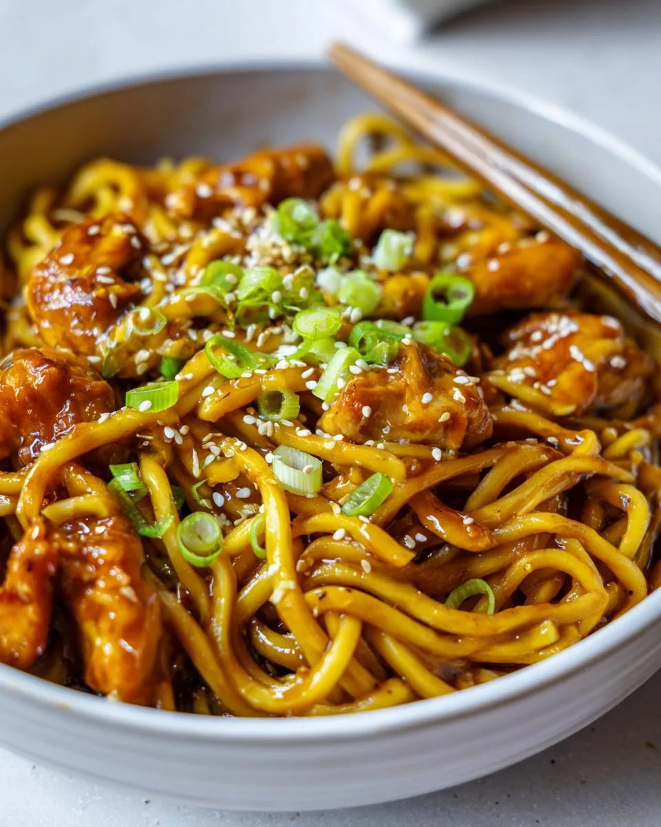 Sticky Garlic Chicken Noodles - detail 5