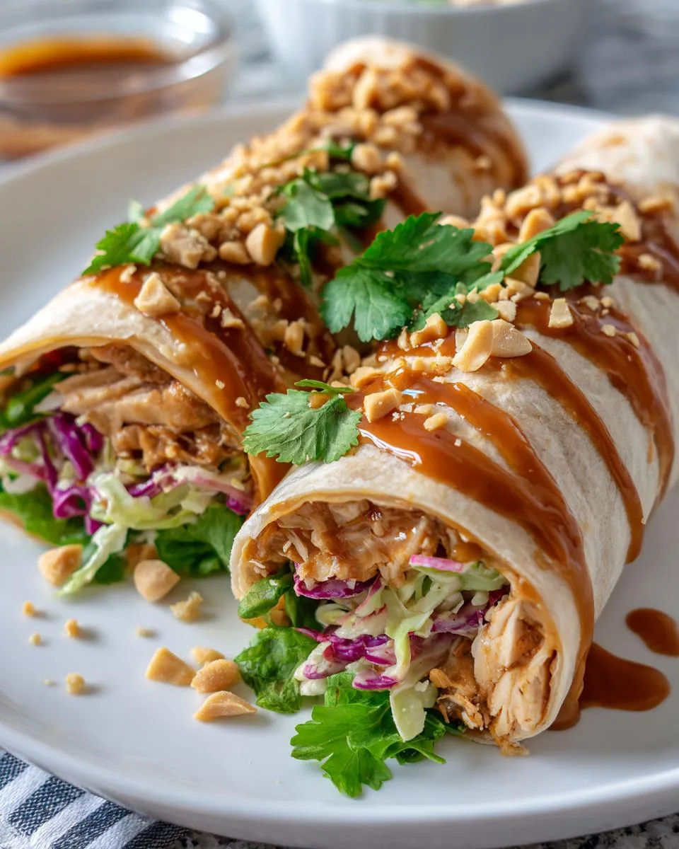 Thai Peanut Chicken Wraps - detail 1