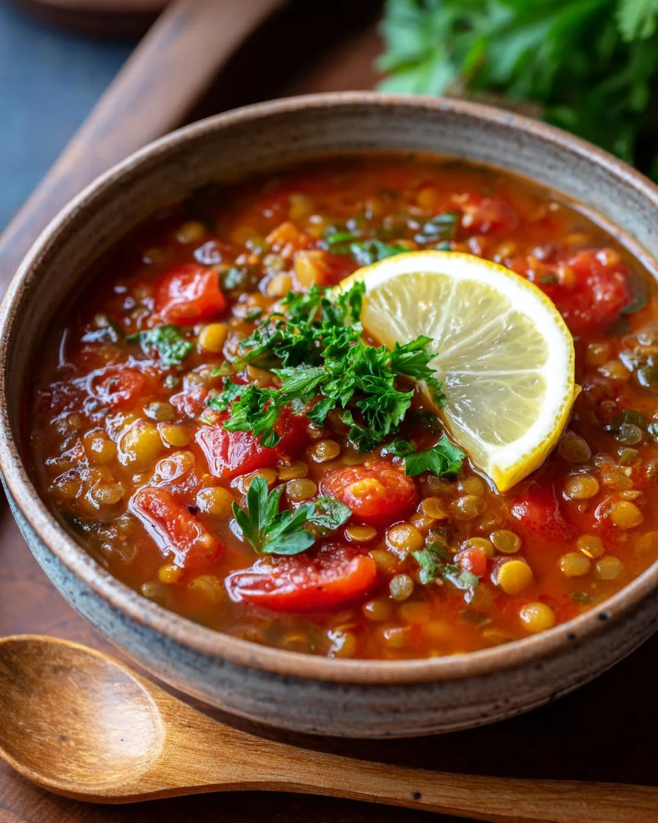 Tomato Lentil Soup - detail 1
